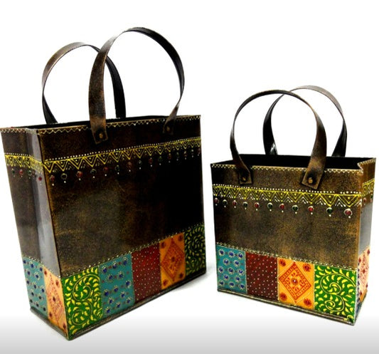 Traditional Brass Handcrafted 2 Bags With Handle